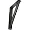 Ekena Millwork Traditional Wrought Iron Bracket, (Single center brace), Antiqued Pewter 1 1/2"W x 10"D x 12"H BKTM01X10X12STRAPW - alternate 1